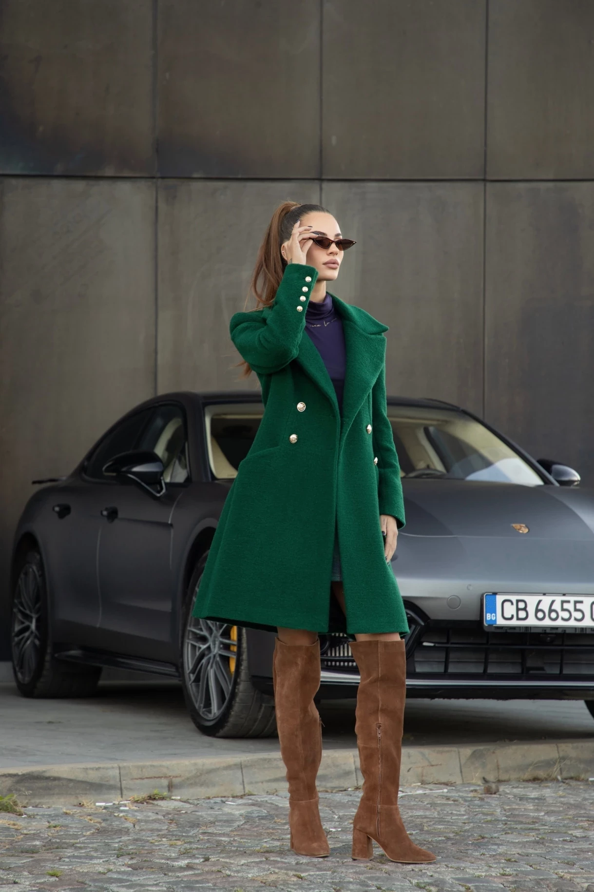 Thumbnail 4 of Зелено палто "DOLCE VITA"