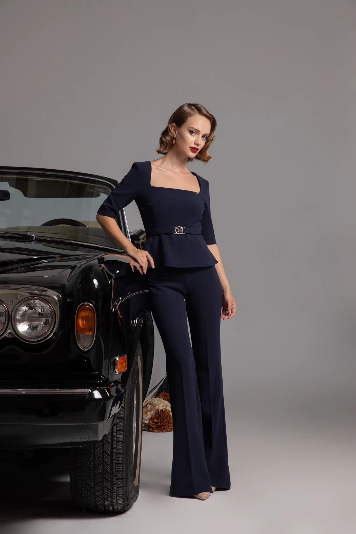 Thumbnail 3 of Тъмносин чарлстон "MON AMOUR"