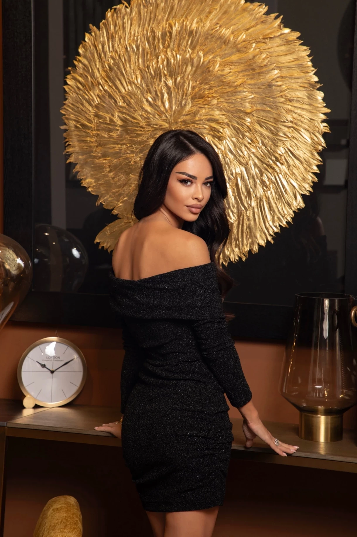 Thumbnail 4 of Черна рокля "CRYSTAL"