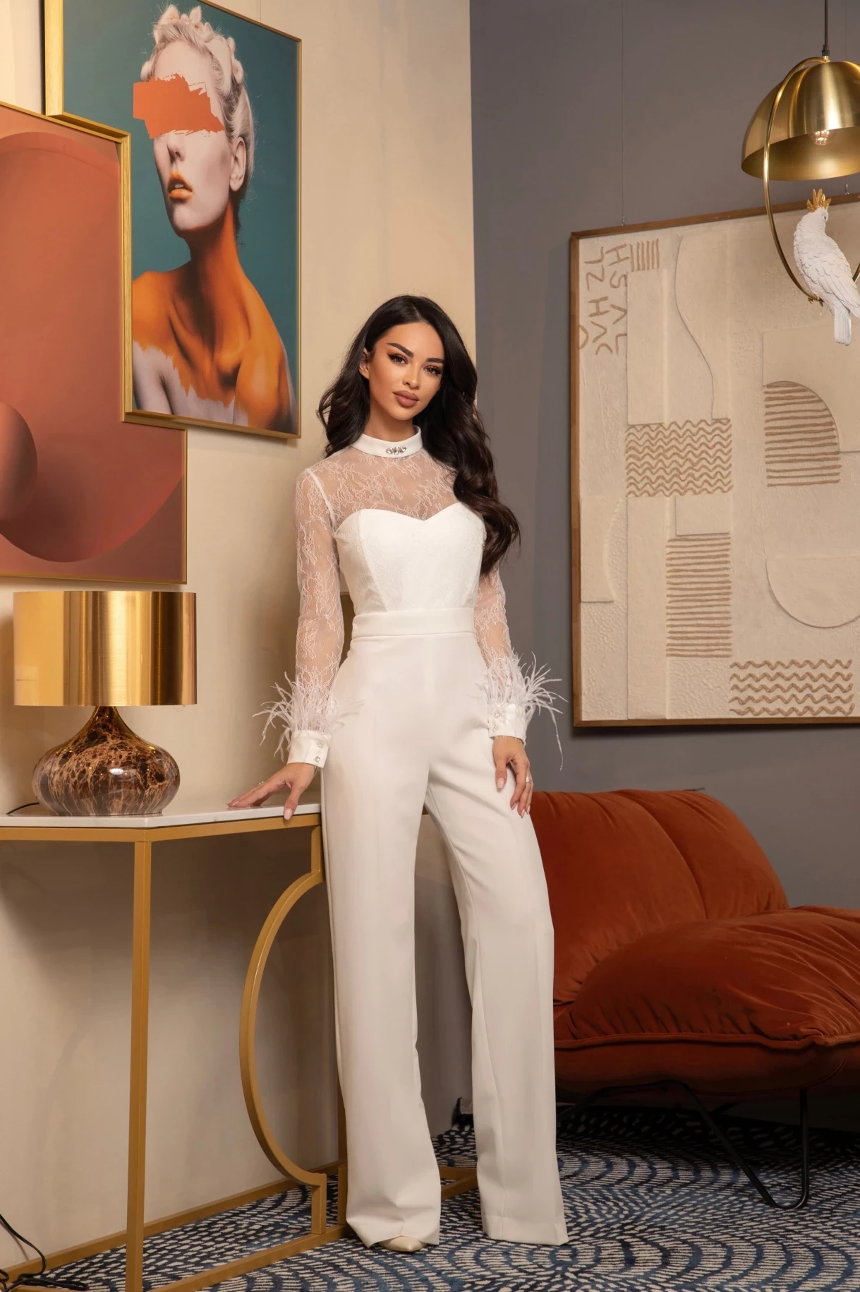 Thumbnail 7 of Бял гащеризон с пера "AMBER"