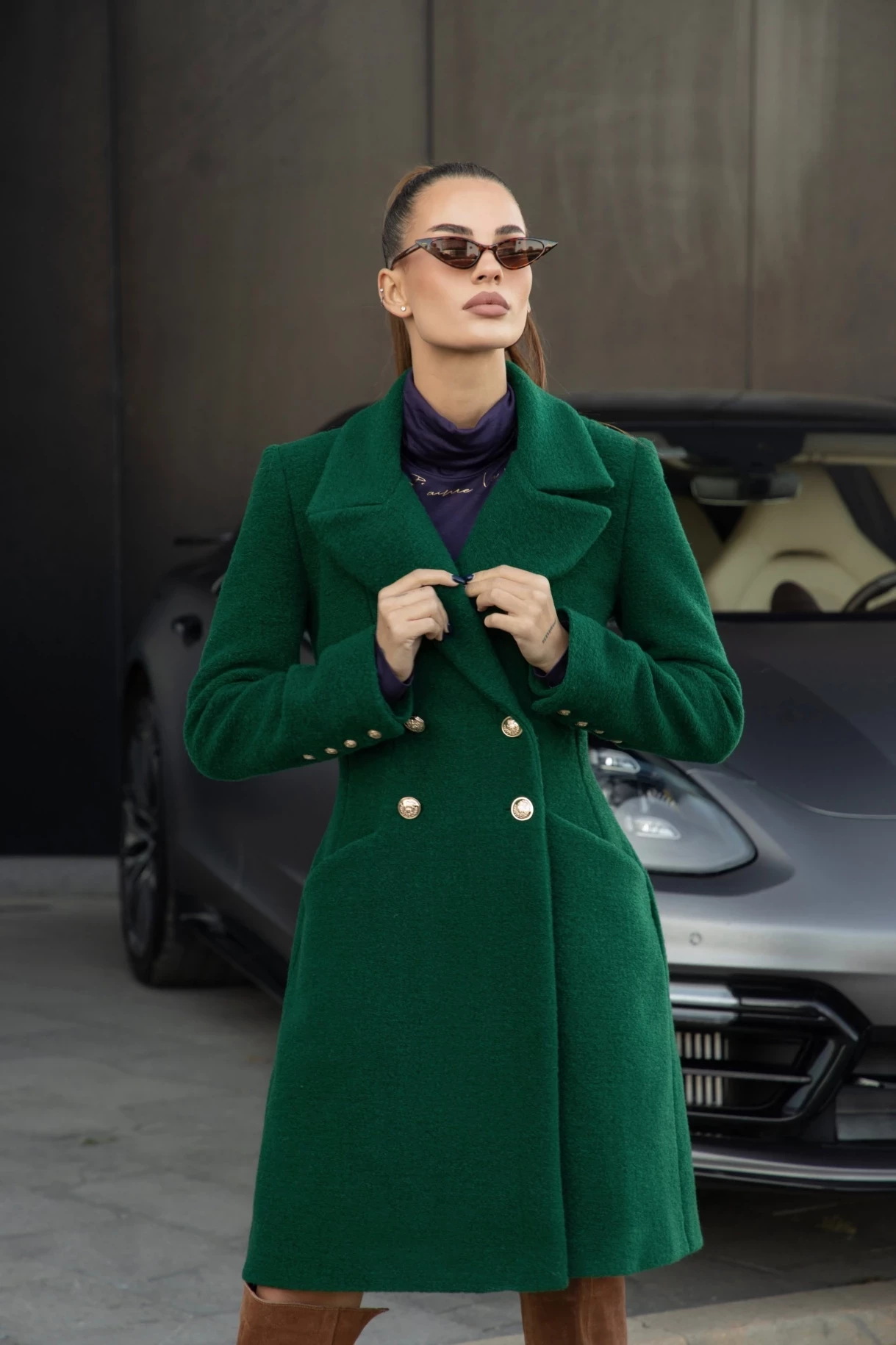 Thumbnail 3 of Зелено палто "DOLCE VITA"