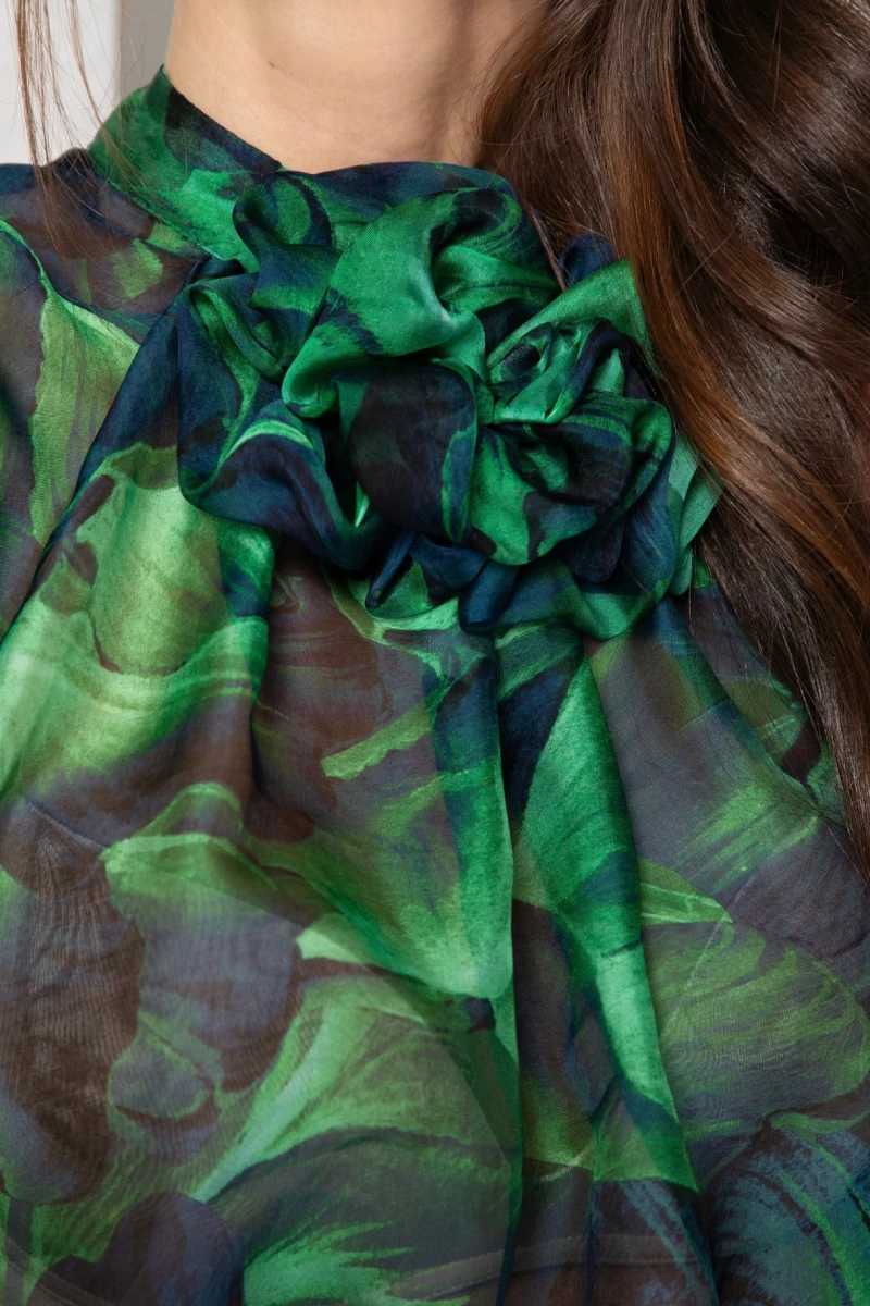 Thumbnail 6 of Риза от естествена коприна "GARDEN OF EDEN"