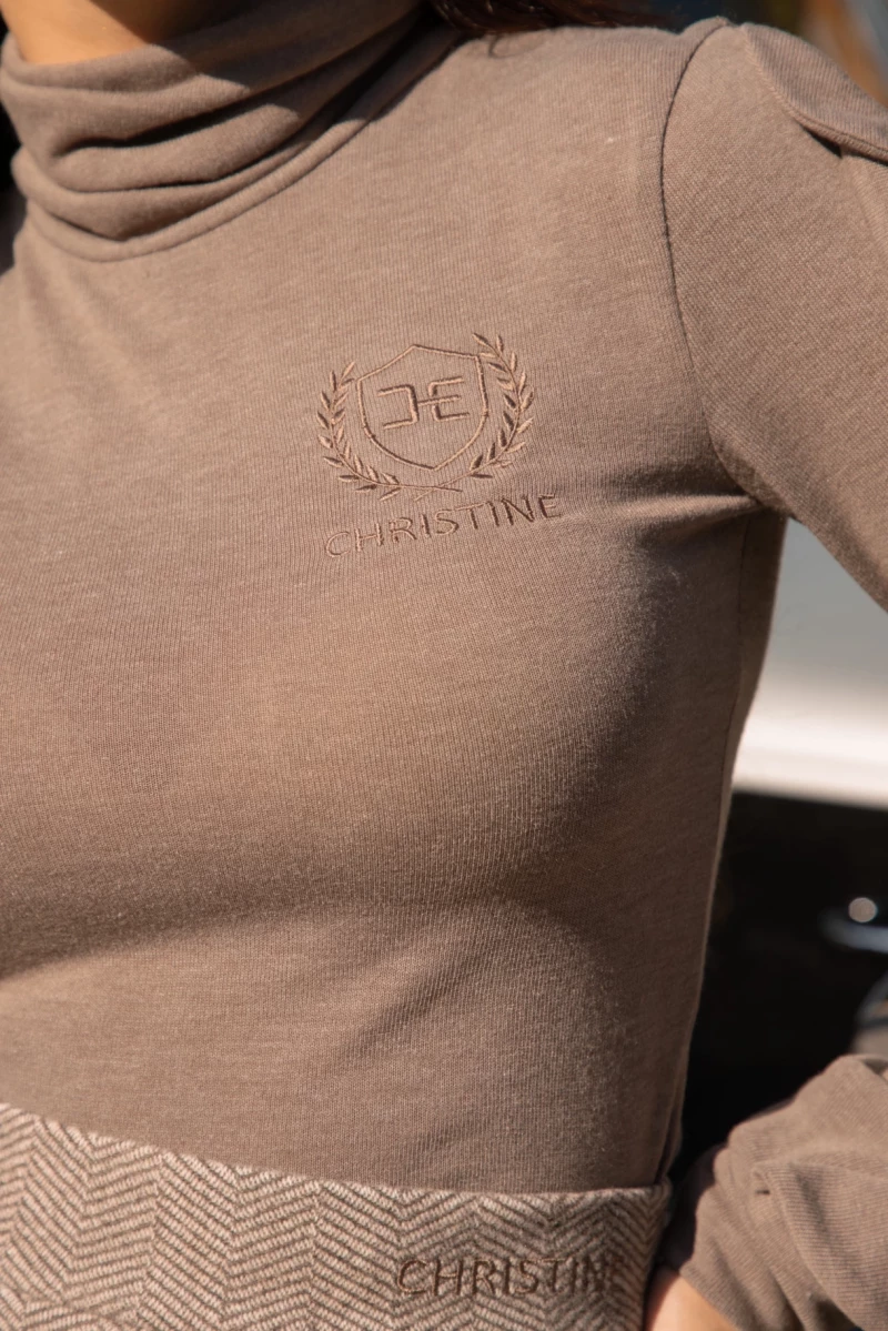 Thumbnail 5 of Поло в тъмнобежово "BELLE"