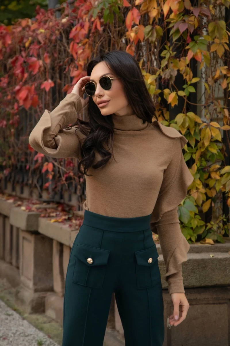 Thumbnail 2 of Тъмнозелен панталон "IDOLE"