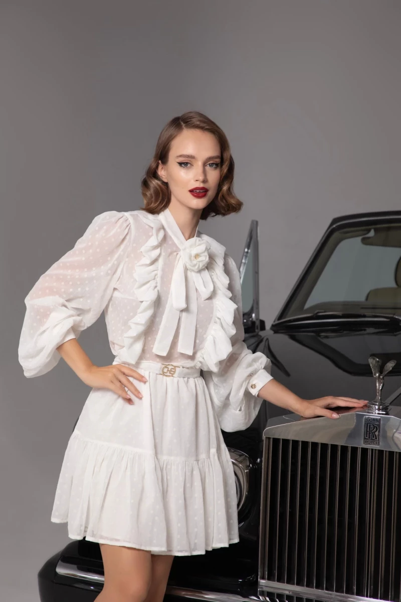 Thumbnail 5 of Рокля с ръчно изработена брошка "JOIE DE VIVRE"