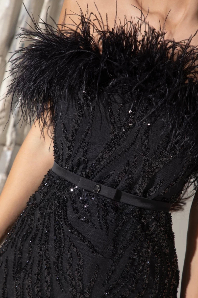 Thumbnail 5 of Рокля с пера "BLACK TEMPTATION"