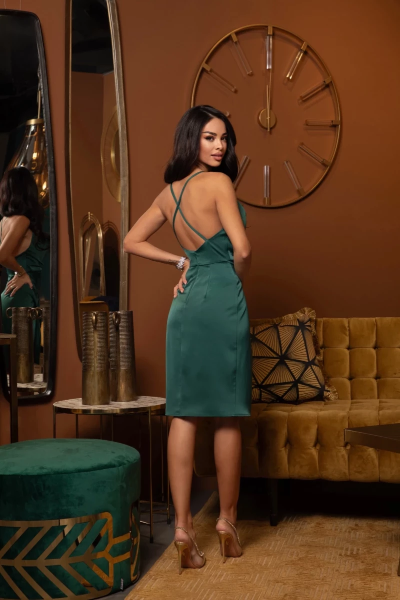 Thumbnail 2 of Зелена рокля "DIVA"