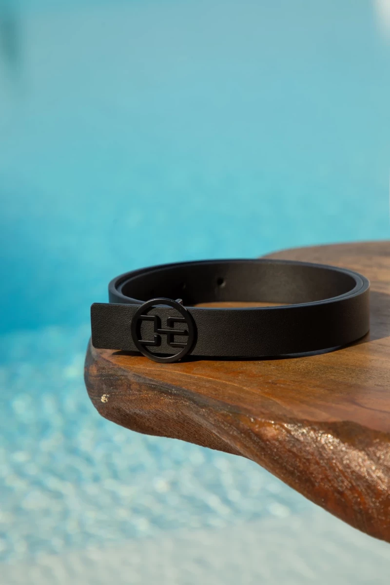 Thumbnail 3 of Черен колан с избор на тока от естествена кожа "BLACK CHRISTINE"