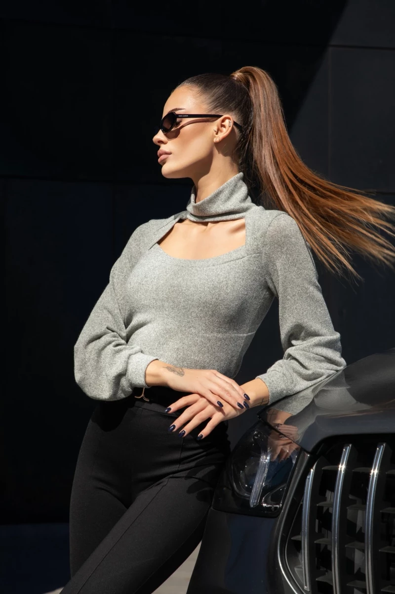 Thumbnail 2 of Сив пуловер "GREY"