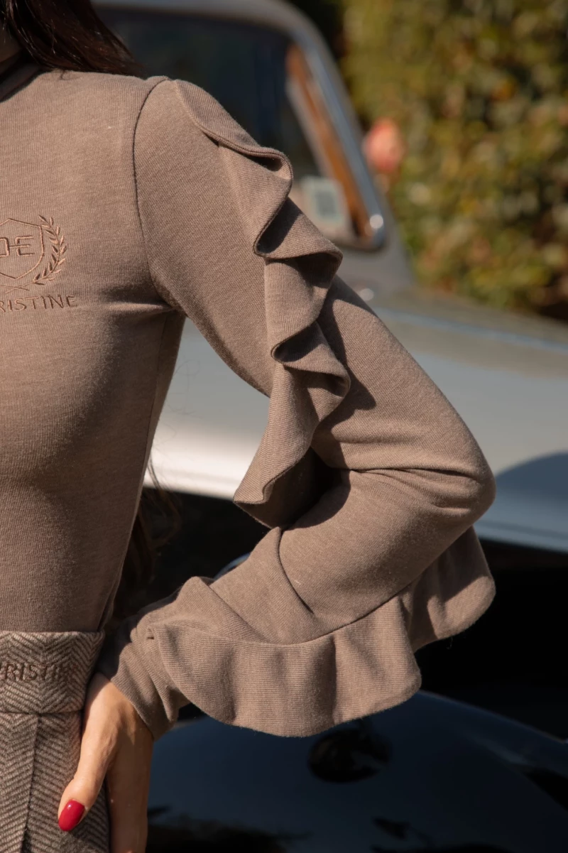 Thumbnail 4 of Поло в тъмнобежово "BELLE"