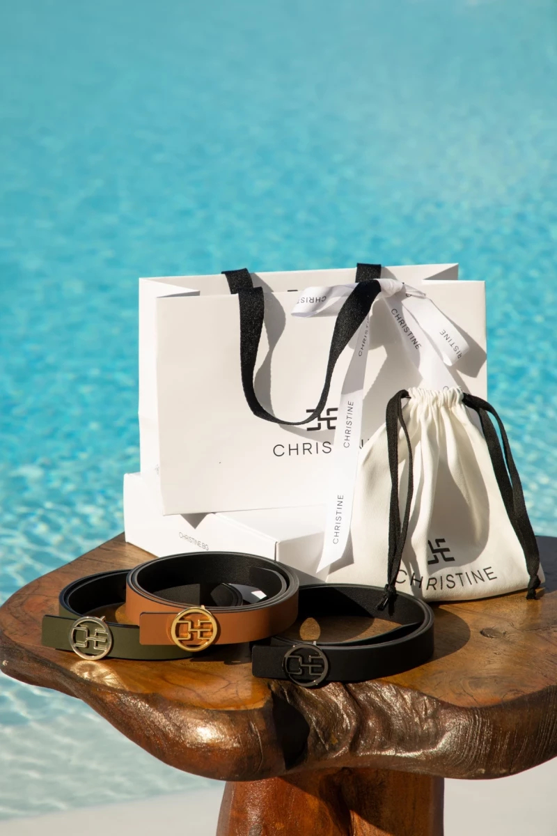 Thumbnail 9 of Черен колан с избор на тока от естествена кожа "BLACK CHRISTINE"