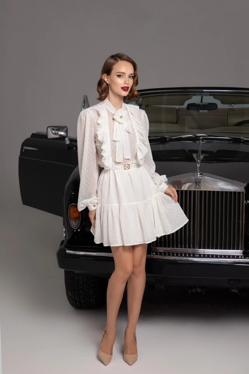 Thumbnail 3 of Рокля с ръчно изработена брошка "JOIE DE VIVRE"