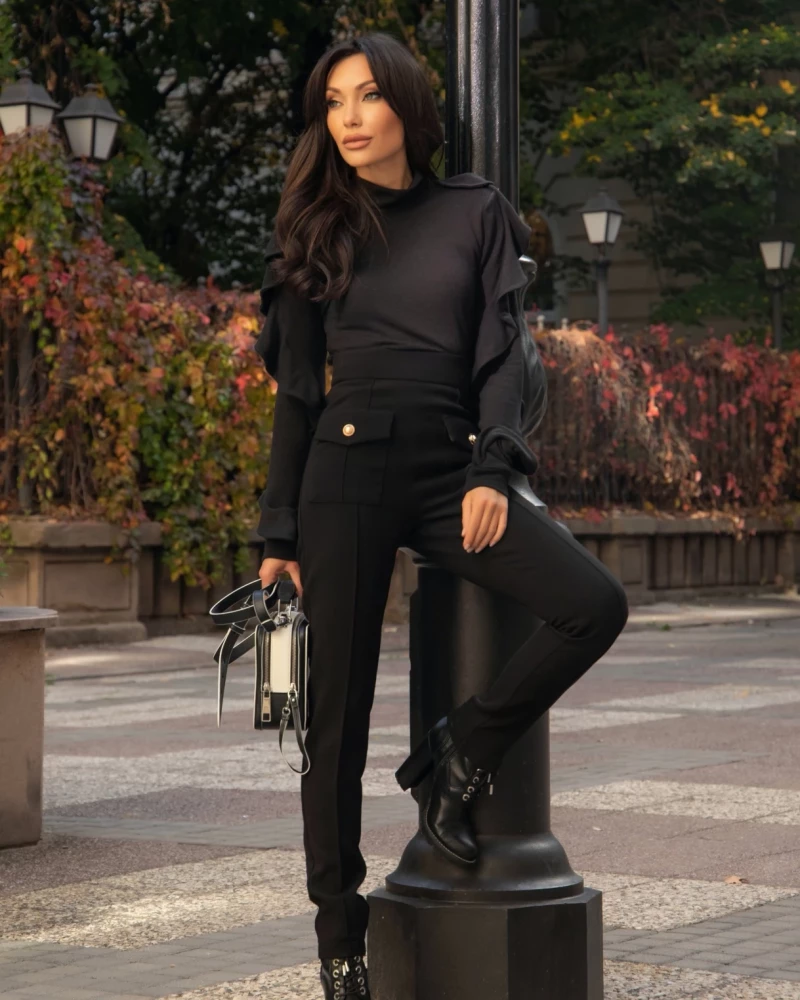 Thumbnail 3 of Черен панталон "IDOLE"