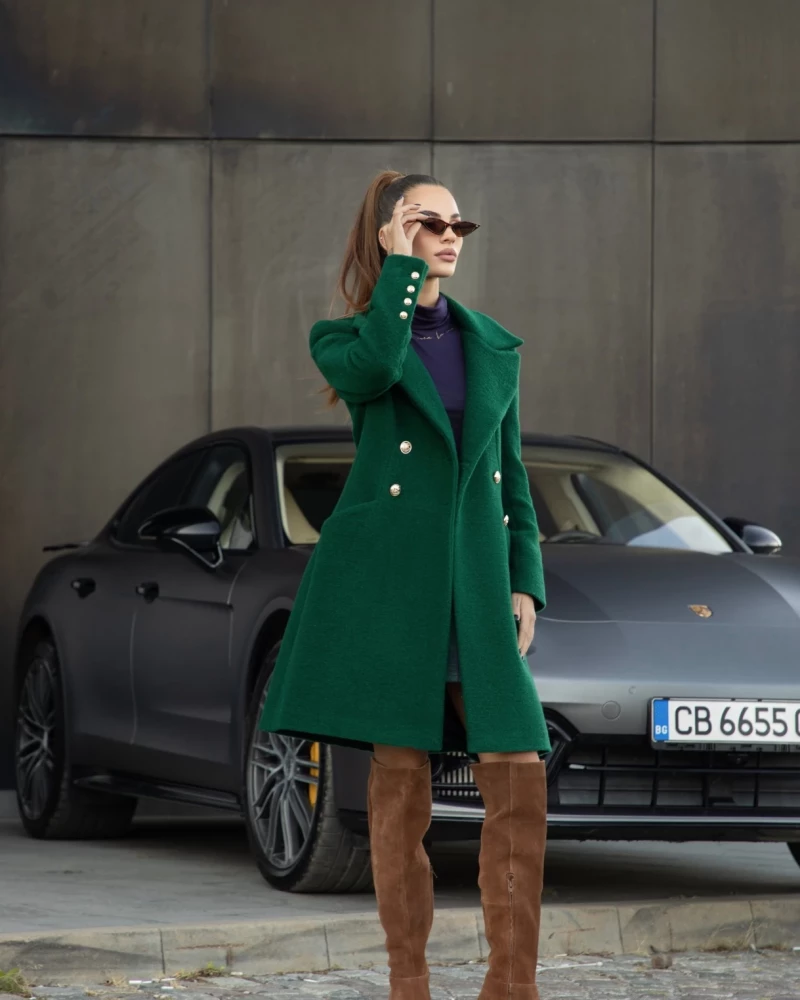 Thumbnail 4 of Зелено палто "DOLCE VITA"