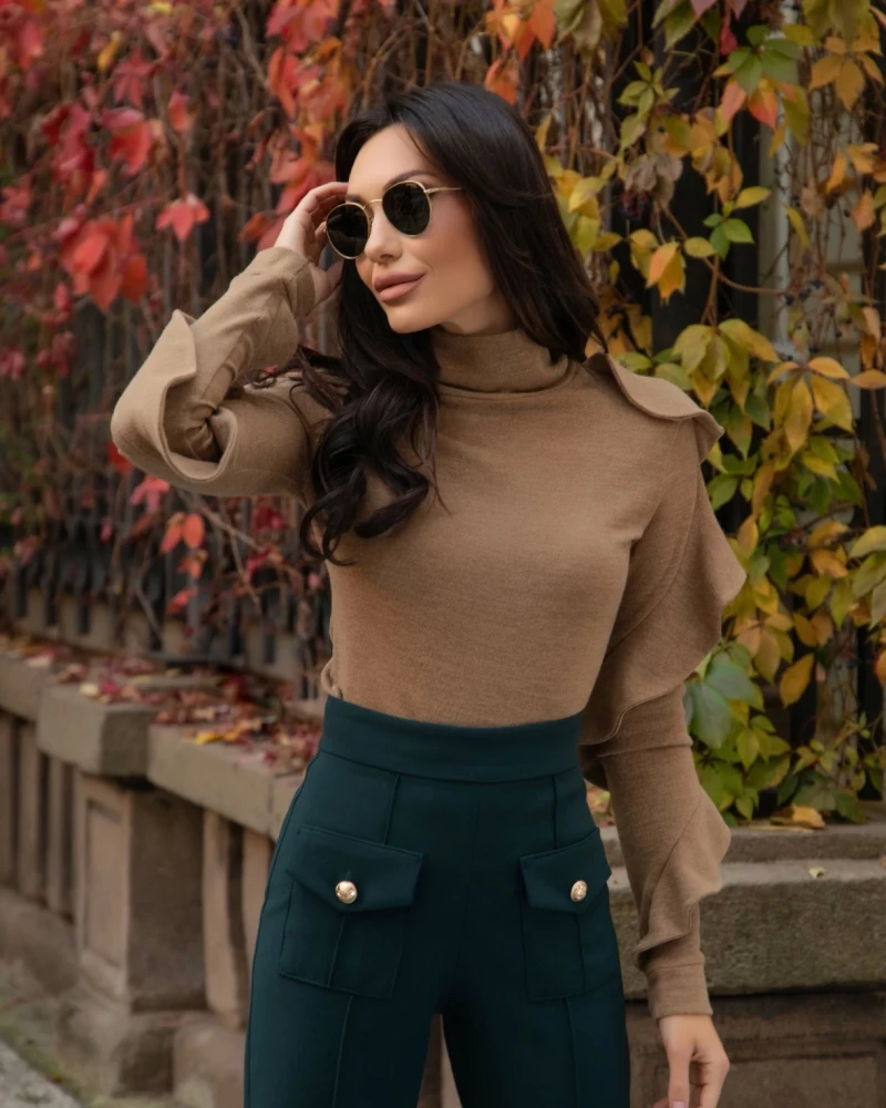 Thumbnail 2 of Тъмнозелен панталон "IDOLE"