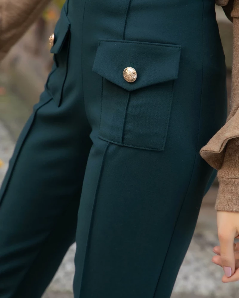 Thumbnail 5 of Тъмнозелен панталон "IDOLE"