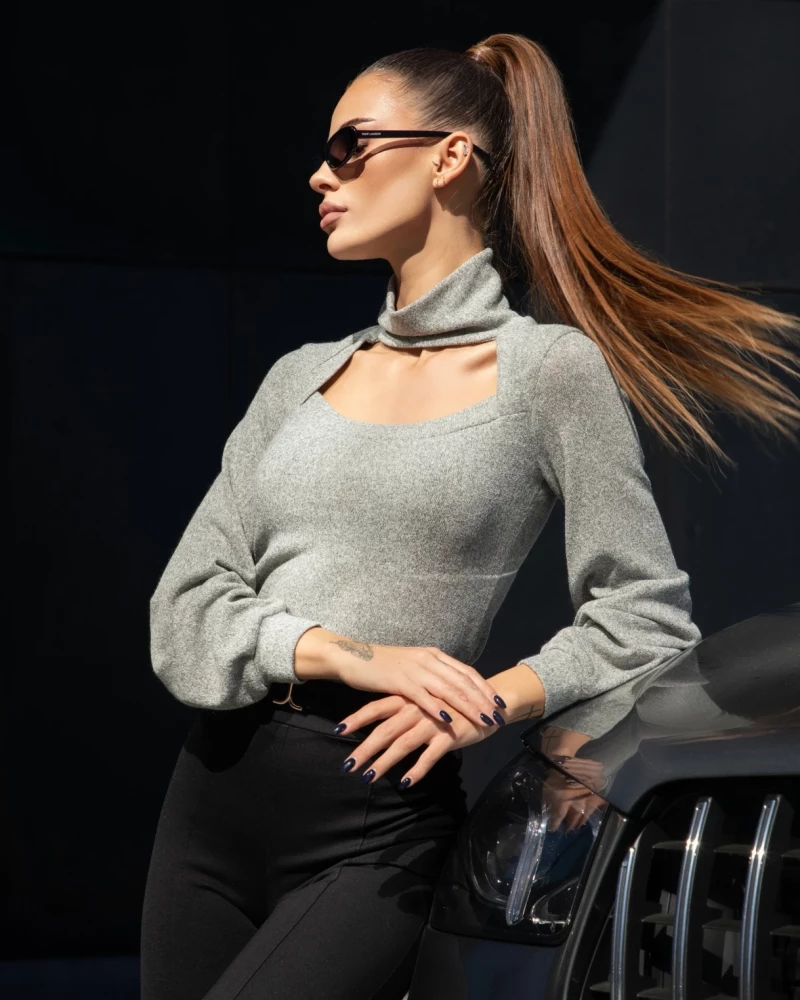 Thumbnail 2 of Сив пуловер "GREY"