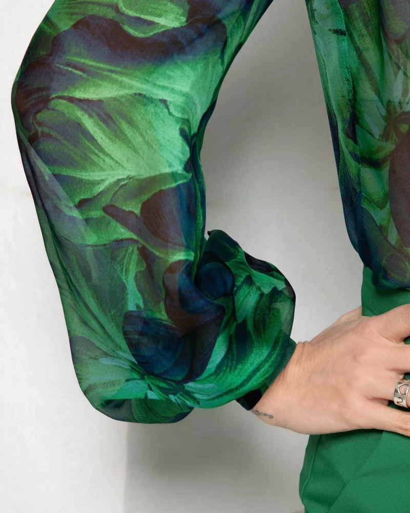 Thumbnail 5 of Риза от естествена коприна "GARDEN OF EDEN"